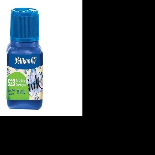 TINTA CHINA 15ML. AZUL ULTRAMAR 523 PELIKAN E.10 C.200